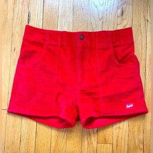 like new red corduroy hammies shorts size sz 32 retro vintage short